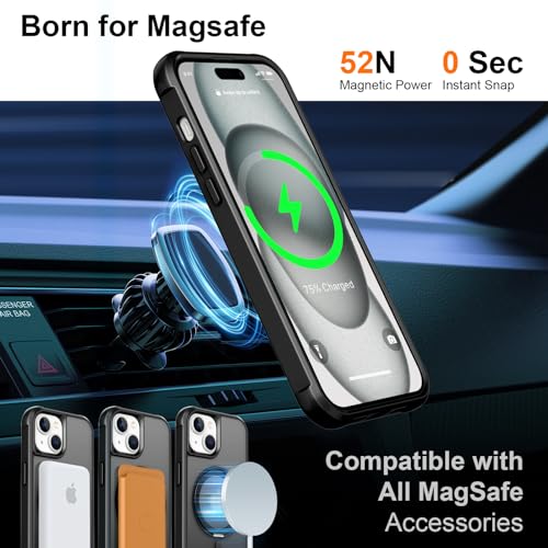 360°Magnetic Swivel Ring for iPhone 15 Case-Black - color: Black, size: iPhone 15