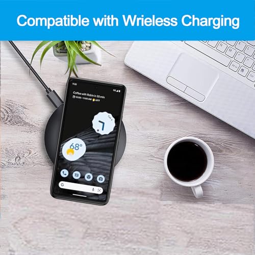 Battery Case for Pixel 7a, Upgraded 10000mAh Battery Pack Rechargeable Charger Case with Wireless Charging Compatible for Pixel 7a(6.1 inch) External Battery Charging Cover(Black) - size: Pixel 7A