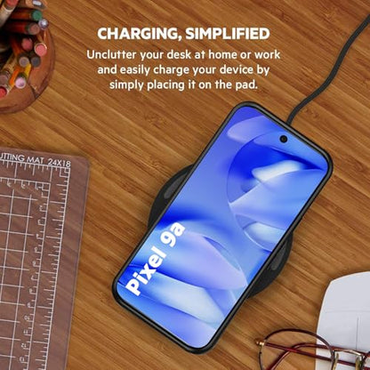 Battery Case for Pixel 9a,10000mAh Portable Protective Smart Wireless Charging Case Support Carplay Compatible with Pixel 9a(6.3 inches) Rechargeable Extended Battery Charger Cover(Black) - size: for Pixel 9a
