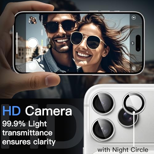 JETech Camera Lens Protector for iPhone 17 Pro/17 Pro Max, Silver, 1 Set - color: Silver