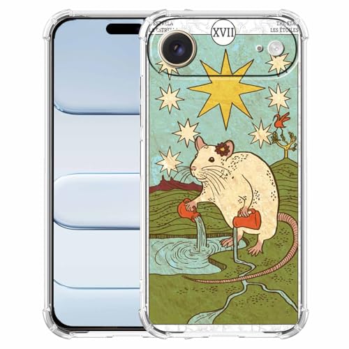 Case for iPhone Air with Tarot Card Design,Aesthetic Cute Rat Pattern,Trendy Soft TPU Bumper Phone Cover,6.5"(Rat,17Air) - color: Rat, size: iPhone Air