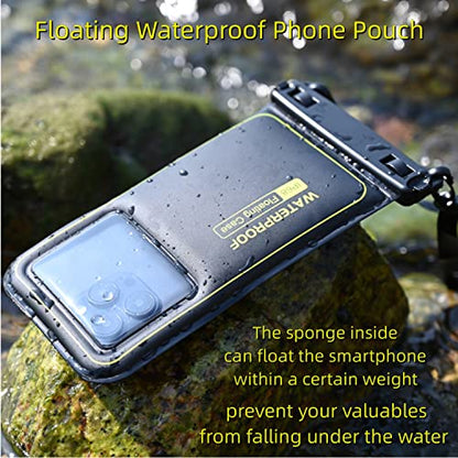 IP68 Waterproof Phone Pouch Floating, Up to 6.7",Black - color: Black, size: Up to 6.8"