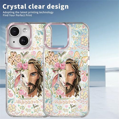 VisEnt Clear Case for iPhone 14, Magnetic Phone Case, Transparent Slim Cover, Military Grade Protection, Shockproof, Anti-Yellowing, Scratch Resistant, Christian Jesus Lamb - color: Christian Jesus Lamb, size: Iphone 14