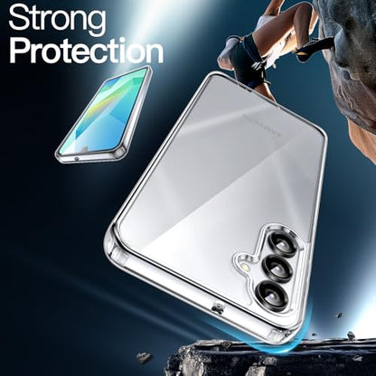 JETech Case for Samsung Galaxy A16, Anti-Yellowing, Clear | Shockproof Protection, Scratch Resistant Hard PC Back, Durable Transparent TPU Bumper - color: Clear, size: Galaxy A16