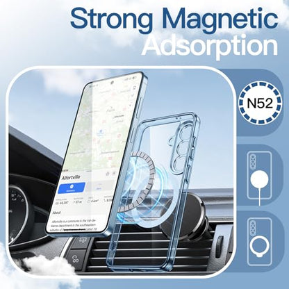 JETech Magnetic Case for Galaxy S26 Plus, Compatible with MagSafe, Sky Blue | Full Camera Lens Protection, Shockproof Protective Phone Cover, Scratch Resistant Clear Back - color: Sky Blue, size: Galaxy S26 Plus