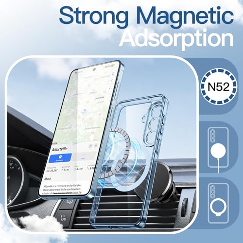JETech Magnetic Case for Galaxy S26 Plus, Compatible with MagSafe, Sky Blue | Full Camera Lens Protection, Shockproof Protective Phone Cover, Scratch Resistant Clear Back - color: Sky Blue, size: Galaxy S26 Plus