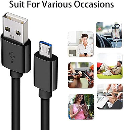DEEGO Micro USB Cable, 2Pack Extra Long Android Charger Cable 10Ft 6Ft