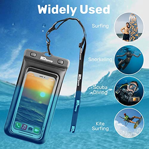 H2ODYSSEY Waterproof Phone Case and Lanyard - Excellent Waterproof Protection - Floats in The Water -Lanyard for Beach Kayak Travel - Universal Size - Black - color: Black