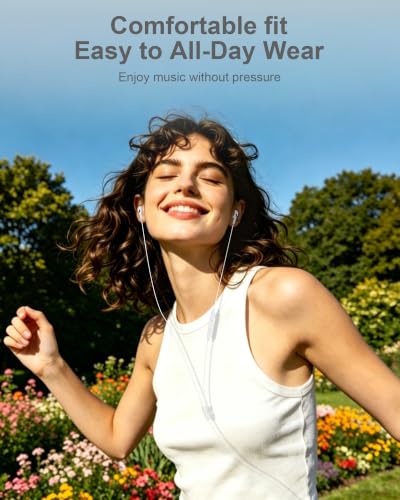 3.5mm Aux Jack Earbuds, Wired Over Ear Buds with Microphone, in-Ear Headphones for Apple iPhone ipad EarPods for Computer Laptop Gaming Devices, Stereo Bass Earphones for MP3 PC Air Pods Samsung - color: WHITE 3.5MM Earbuds