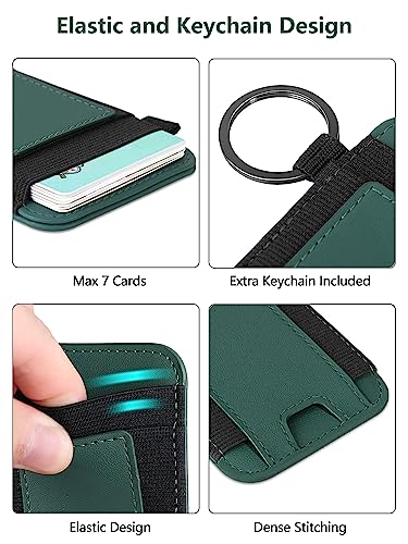 For Magsafe Wallet, 7 Card Holder, RFID Blocking, Strongest Magnet | Magnetic Wallet for iPhone 17/16/15/14/13/12 Series, for Magsafe Card Holder with 2 Card Slots, Vegan Leather, Green - color: Green