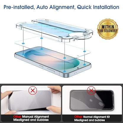amFilm OneTouch for Samsung Galaxy S26 Screen Protector 6.3" Tempered Glass - size: S26-6.3"