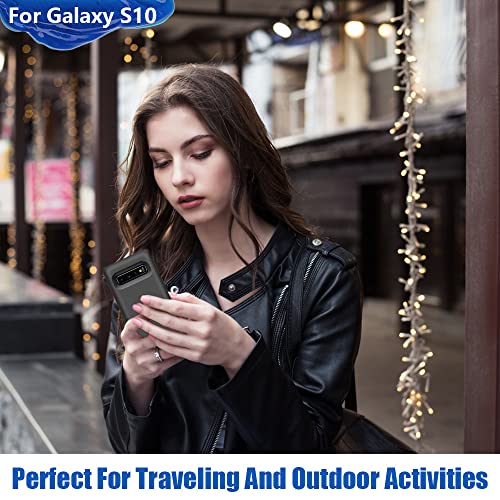Battery Case for Samsung Galaxy S10, 5000mAh Rechargeable Extended Battery Charger Case, Adds 1.5X Extra Juice (6.1 Inches) Black