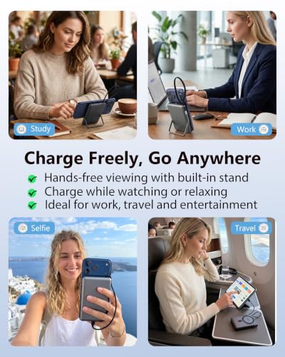 Tmtopebo Qi2 Certified Fast Wireless Charger 10000mAh Semi-Solid Power Bank