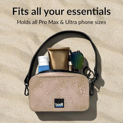 Booe Waterproof Belt Bag - Waterproof Fanny Pack - Warm Sand | 100% Waterproof Bag, IP67 Submersible, Airtight TRU Zip, Floats, Fits All Phones, Touchscreen-Friendly, Crossbody/Waist Pack - color: Warm Sand
