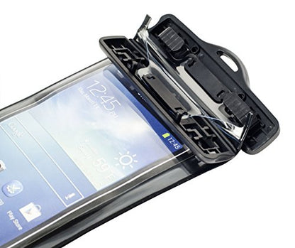 iPhone 6 PLUS Universal WaterProof Case (IPX8 Certified Protective Smartphone Waterproof Life Pouch / Credit Card Waterproof Bag Case) Waterproof Case for Apple iPhone 6 PLUS 5S 5C 5, Samsung Galaxy S5 S4 - [Black] Universal Waterproof Pouch with Touch Re