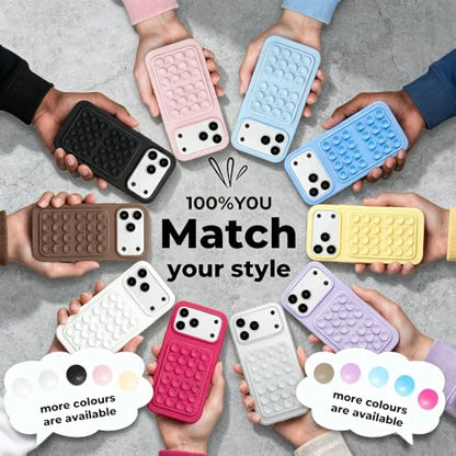 (2 Pack) Magnetic Suction Sticky Phone Grip for Magsafe, Pink & Black - color: Light Pink & Black