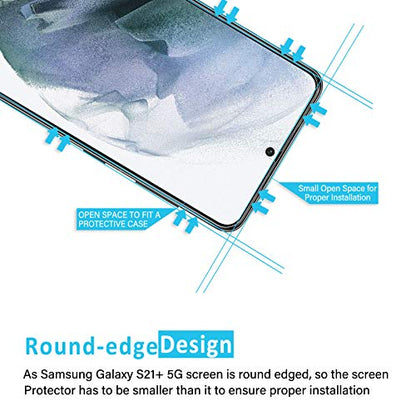 NEW'C 3 Pack Designed for Samsung Galaxy S21 Plus / S21+ 5G (6.7 Inches) – Scratch-Resistant Screen Protection, Bubble-Free – Not Compatible with Samsung Galaxy S21 - size: S21+ 6.7 inches