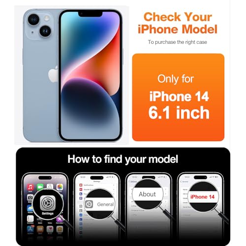 I&H for iPhone 14 6.1 inch Case Crystal Clear Non-Yellowing, Shockproof, Anti-Scratch, Transparent Soft Back Cover
