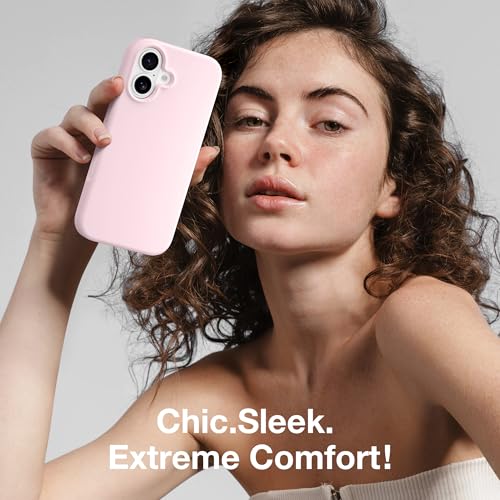 GONEZ Magnetic for iPhone 16 Case, Silicone Cover Chalk Pink - color: A-Chalk Pink, size: Iphone 16