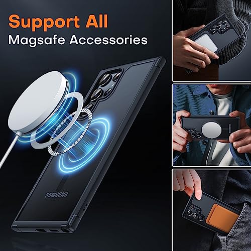 TOCOL for Samsung Galaxy S22 Ultra Case, Compatible with MagSafe, Black - color: Matte Black, size: Galaxy S22 Ultra