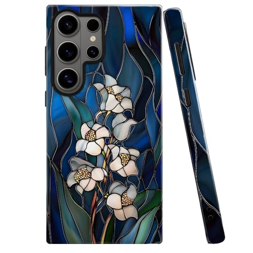 Case for Samsung Galaxy S26 Ultra,Camera Protection Soft Glossy Phone Case - Lily Wild Flower Stained Glass - color: Lily Wild Flower Stained Glass, size: Samsung Galaxy S26 Ultra