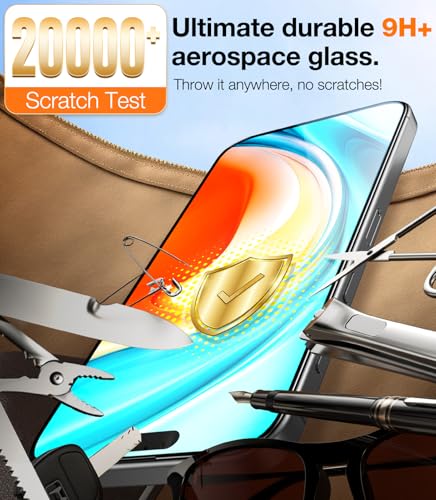 TORRAS Military-Grade for iPhone 16 Pro Screen Protector Privacy, [9H+] Full Coverage Tempered Glass, [TOP 25° Anti-Spy], Easy Install, Bubble-Free, Case-Friendly, 6.3'', 2-Pack