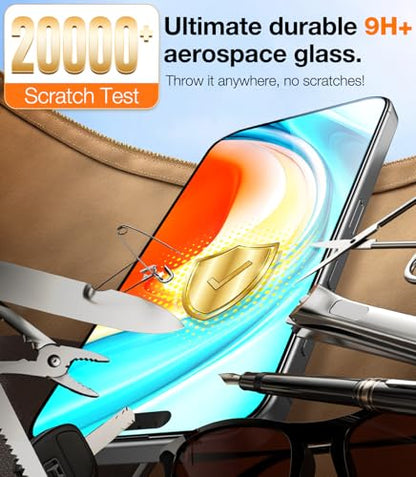 TORRAS Military-Grade for iPhone 16 Pro Screen Protector Privacy, [9H+] Full Coverage Tempered Glass, [TOP 25° Anti-Spy], Easy Install, Bubble-Free, Case-Friendly, 6.3'', 2-Pack