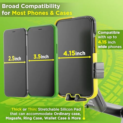 Truckules Truck Phone Mount + Dash Pad, 16.9" Long Holder, Big Rig, Black - color: Black