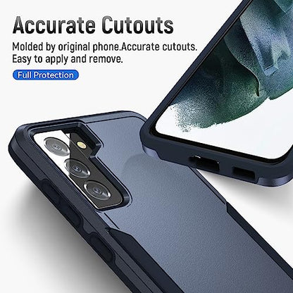 for Samsung Galaxy S21 Plus Case, with HD Screen Protector [Military Grade Drop Tested] Heavy-Duty Tough Rugged Shockproof Protective Case for Samsung S21 Plus, Blue - color: Blue