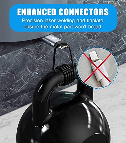 sweguard USB to USB C Cable 3-Pack 10ft 6ft 6ft Fast Charging Braided - color: Grey, size: 10ft+6ft+6ft