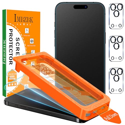 IMBZBK Matte Screen Protector for iPhone 17 Pro, Tempered Glass, 3+3 Pack