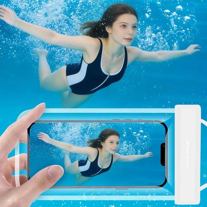 Waterproof Phone Bag Touchscreen Protective Lightweight White | Waterproof Mobile Phone Holder Dry Bag for Women Men Summer Vacation Beach Pool Cruise Outdoor Adventure - color: White
