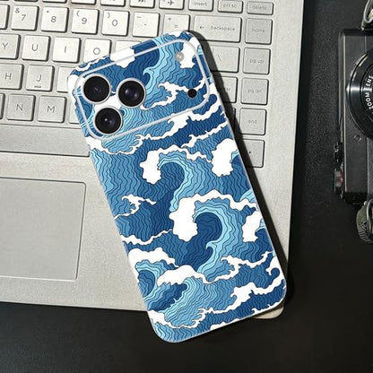 Skin Wrap Compatible with 13/14/15/16/17 Pro Max (Blue, 17 Pro Max) - color: Blue, size: 17 Pro Max