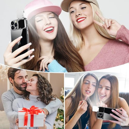 Selfie Light for iPhone 14 Pro Max Case with LED Built-in Light-Up Fill Light Rechargeable for TIK Tok/Stream/Makeup/Live/Video- Selfie (2 Models, 3 Level Brightness) - size: for iPhone 14 Pro Max