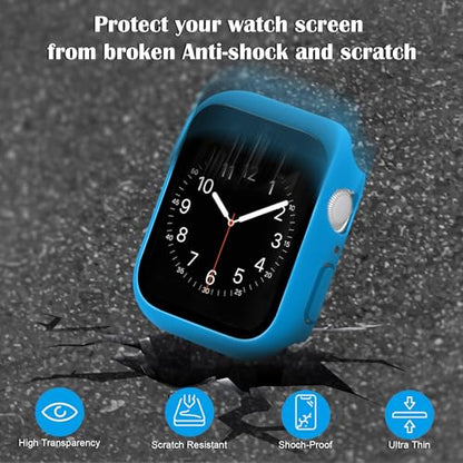 Sieral 24 Pack Watch Case with Tempered Glass Screen Protector Compatible with Iwatch 46mm Series 11/10, Hard PC Full Scratch Resistant Bumper Protective Face Cover Accessories - size: 46mm Compatible with Series 11/10