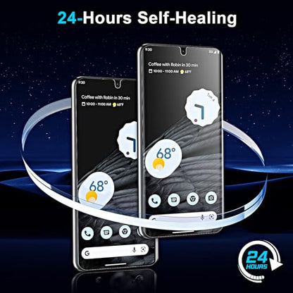 3 Pack Screen Protector for Google Pixel 7 Pro [Not Glass], Support Fingerprint Flexible TPU Film, Touch Sensitive, Anti-Scratch, Full Coverage