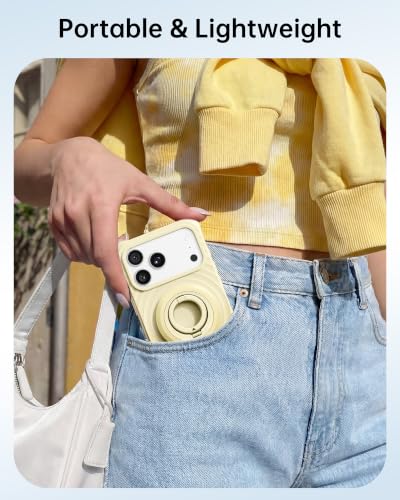 SYNCWIRE Magnetic Phone Ring Holder, for MagSafe Phone Grip Stand Kickstand - color: Milk Banana