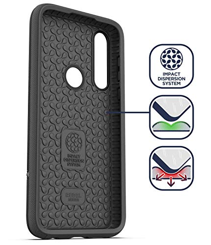 ENCASED Heavy Duty Moto G Power Case (2020 Rebel Armor) Military Grade Full Body Rugged Cover (Motorola G Power) Black