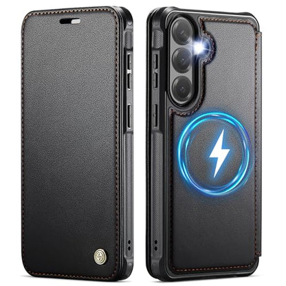 for Galaxy S24 Plus Slim Wallet Case Wireless Charging, Black - color: Black, size: Samsung Galaxy S24 Plus
