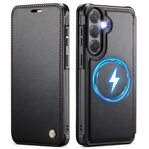 for Galaxy S25 Plus Slim Wallet Case Wireless Charging, Black - color: Black, size: Samsung Galaxy S25 Plus
