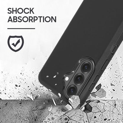 Compatible for Samsung S26 Rugged Case with Belt Clip Holster & Built-in Screen Protector, Heavy-Duty Full-Body Shockproof Cover, Military-Grade Protective Phone Case (Black) - color: Black
