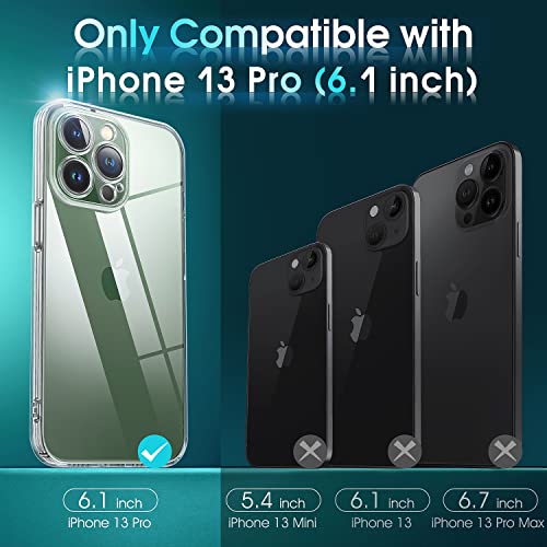 Supdeal Crystal Clear Case for iPhone 13 Pro, [Not Yellowing] [Camera Protection] [Military Grade Drop Tested] Transparent Shockproof Protective Soft Silicone Slim Cover, 6.1 inch, Transparent - color: Transparent, size: iPhone 13 Pro