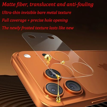 For iPhone 17 Pro Max Camera Lens Protector Hollow Lens Film Matte Scratch Resistance Guard Protector - 3 Packs