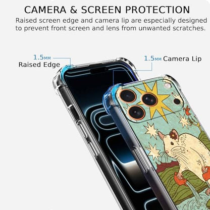 Case for iPhone 17 Pro with Tarot Card Design,Aesthetic Cute Rat Pattern,Trendy Soft TPU Bumper Phone Cover,6.3"(Rat,17Pro) - color: Rat, size: iPhone 17 Pro