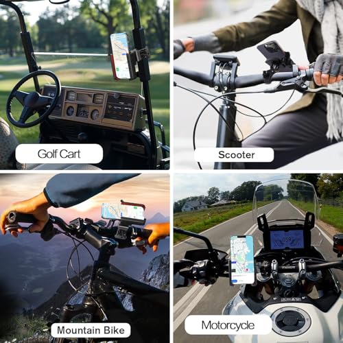 Golf Cart Phone Holder Mount, Quick Lock/Release, 360° Rotatable