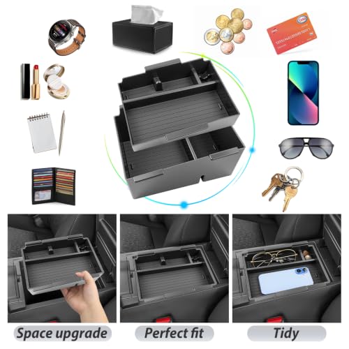 SKTU 2Pack for 2026 2027 Nissan Sentra Center Console Organizer ABS - color: 2026 2027 Sentra Double Layers Console Organizer