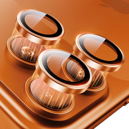 Hoerrye for iPhone 17 Pro Max/17 Pro Camera Lens Protector - Case Friendly - color: Cosmic Orange