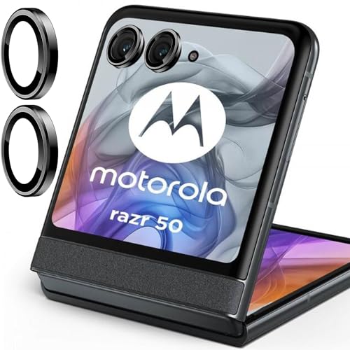 Zeking 2 Set for Motorola Razr 50 Ultra Camera Lens Protector - color: Black