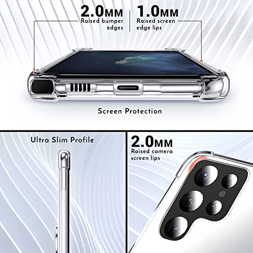 Shields Up for Samsung Galaxy S22 Ultra Case with Card Holder Stand, Clear - color: Clear, size: Galaxy S22 Ultra