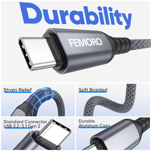 USB C Data Cable 15ft Long, USB3.2 A to Type-C 10Gbps Transfer & 3A Charge - size: 15 Feet